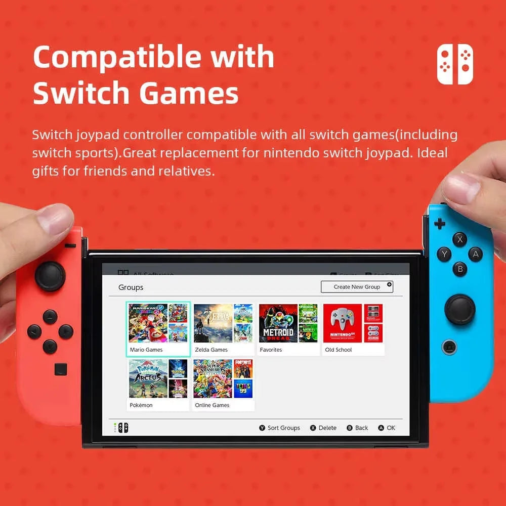 Joycons Gamepad for Nintendo Switch/Ios/Android/Pc Bluetooth Wireless Controller Joystick with Trubo Video Game Consoles