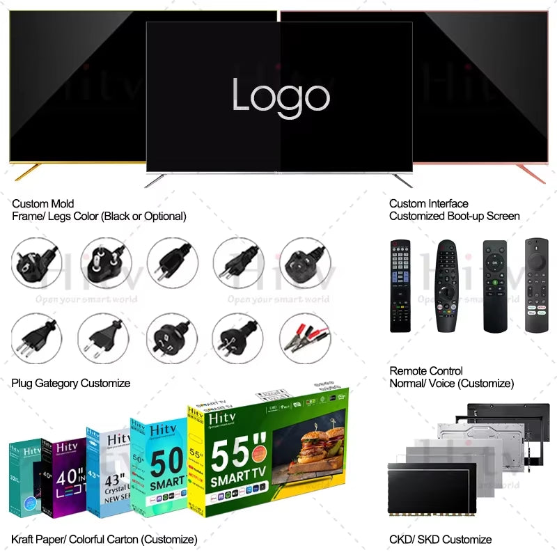 50 Inch Smart TV LED Hotel TV 4K UHD Full Screen Display