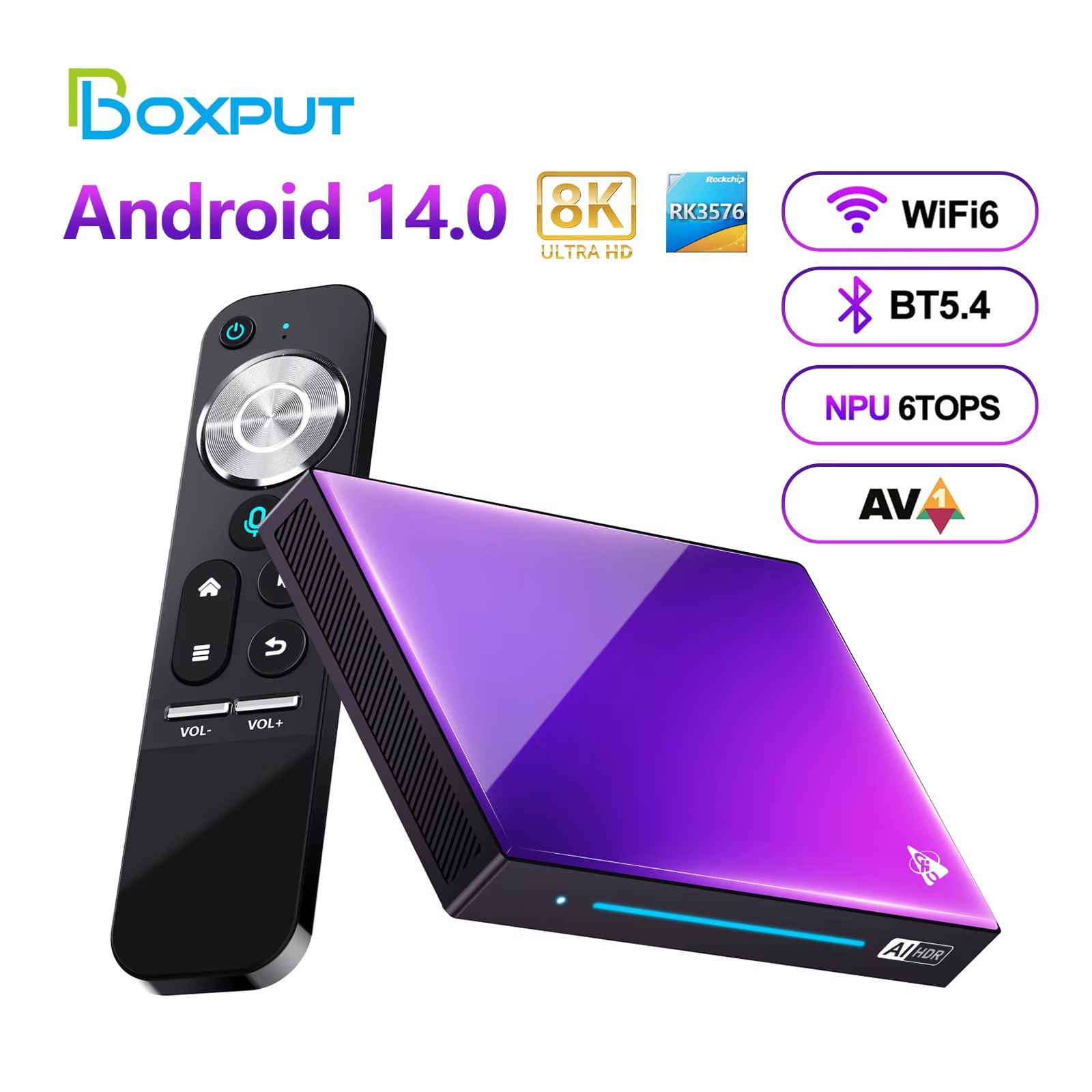 H96 MAX M9 Android 14.0 TV Box RK3576 Octa Core 1000M LAN Wifi6 BT5.4 Support 8K Video Decoding Set Top TV Box AV1 Media Player