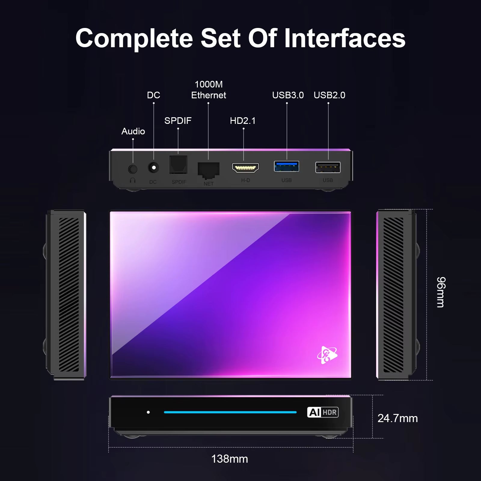 H96 MAX M9 Android 14.0 TV Box RK3576 Octa Core 1000M LAN Wifi6 BT5.4 Support 8K Video Decoding Set Top TV Box AV1 Media Player