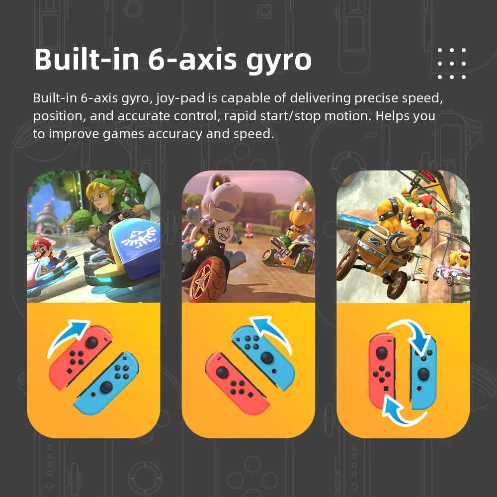 Joycons Gamepad for Nintendo Switch/Ios/Android/Pc Bluetooth Wireless Controller Joystick with Trubo Video Game Consoles